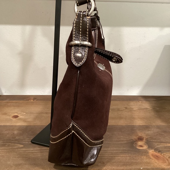 The SAK Dark Brown Suede Shoulder Purse - Picture 3 of 7